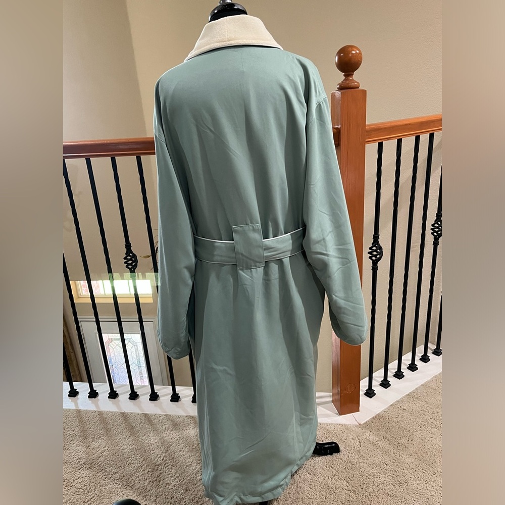 Monarch CYPRESS SAGE GREEN SHAWL ROBE TERRY LINED MICROFIBER, LUXURY SPA OS/L - Picture 11 of 16